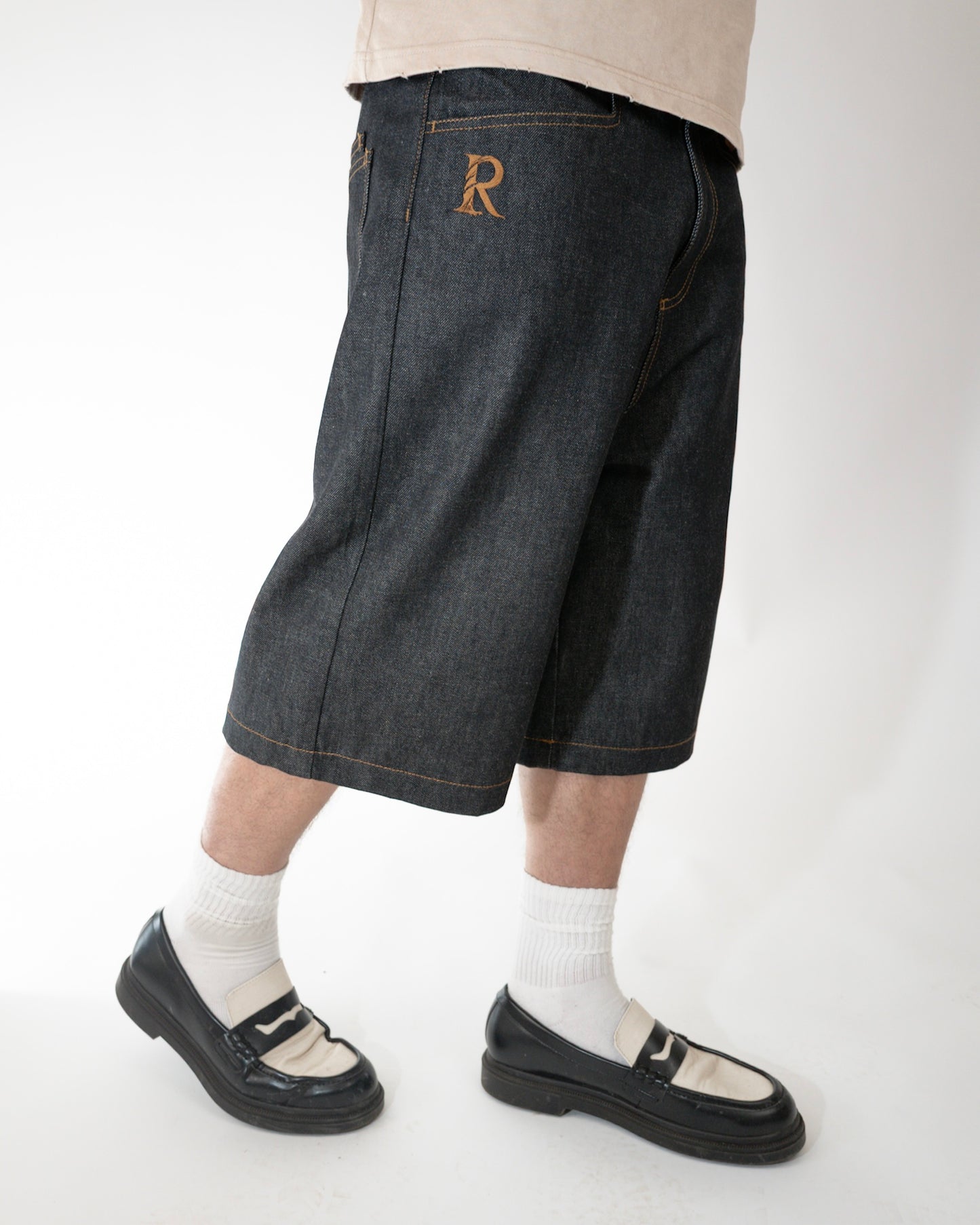 Dark Raw Denim Jorts