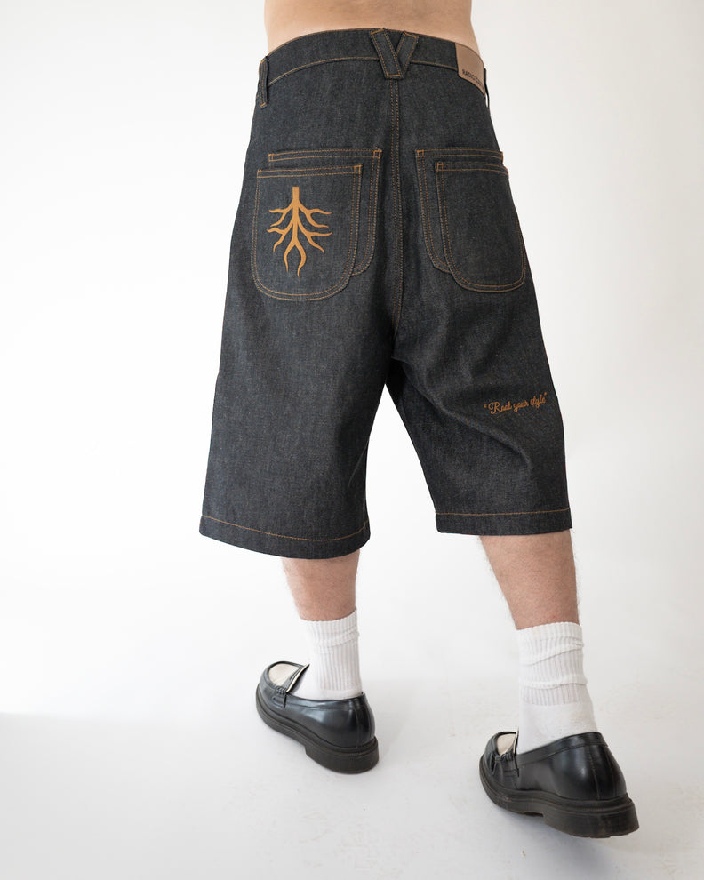 Dark Raw Denim Jorts
