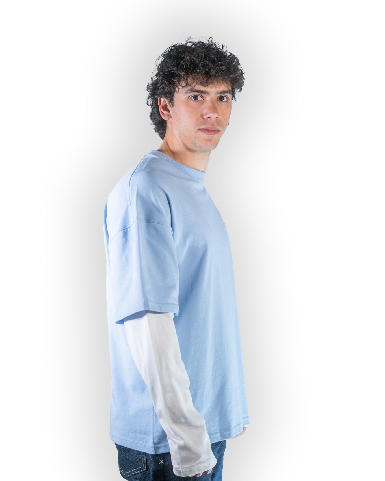 Double Sleeve Sky-Blue