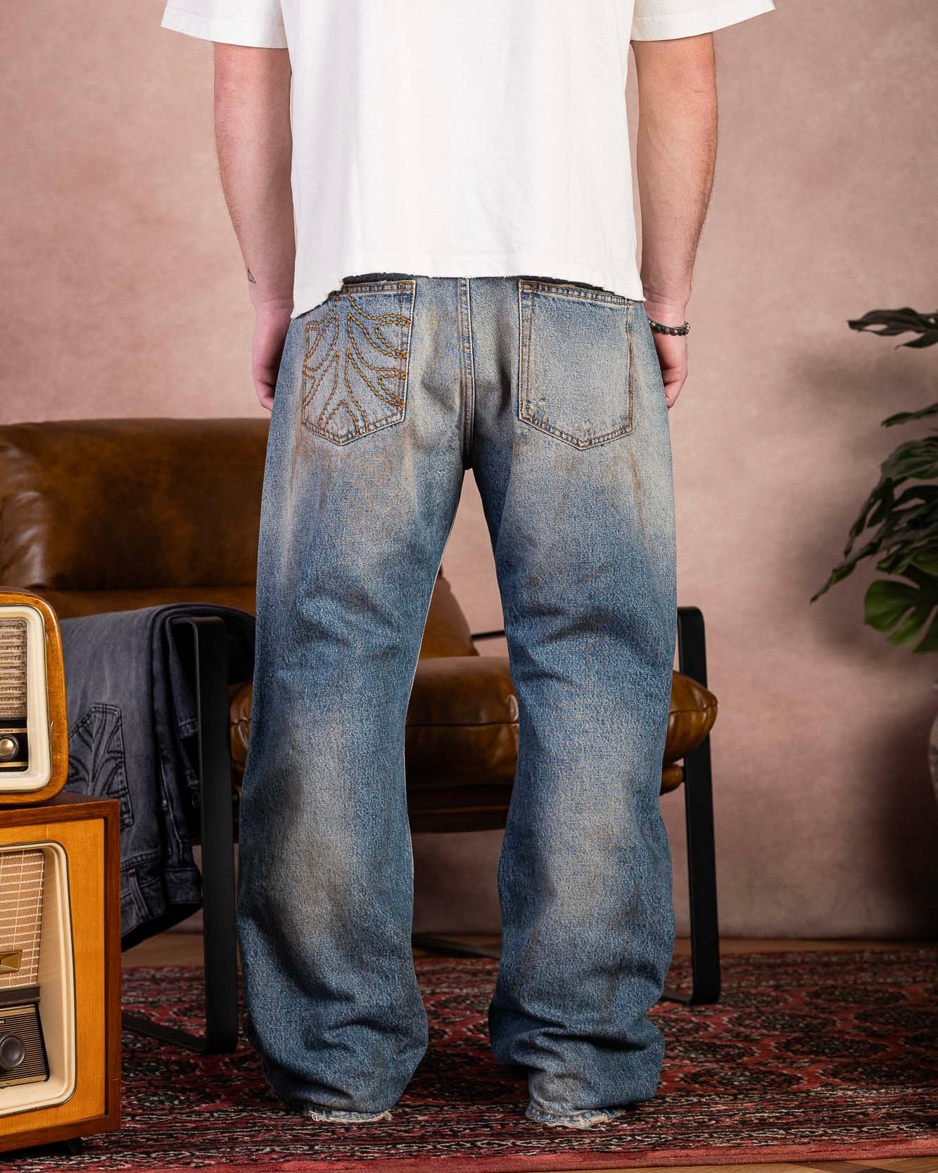 Dirty fade Bootcut Jeans