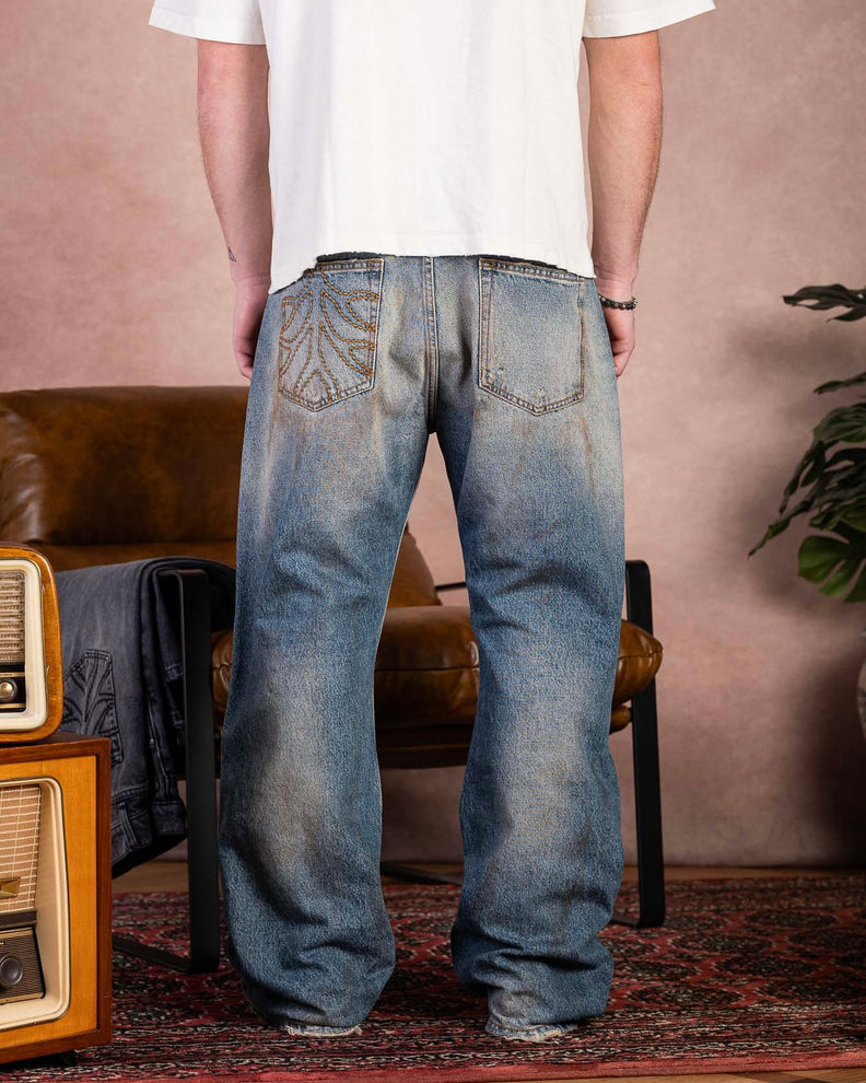 Dirty fade Bootcut Jeans