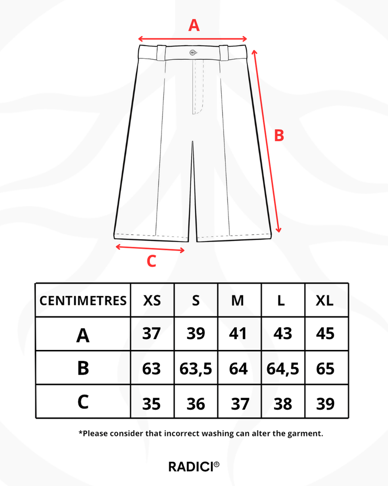 Desert Jorts Size Guide