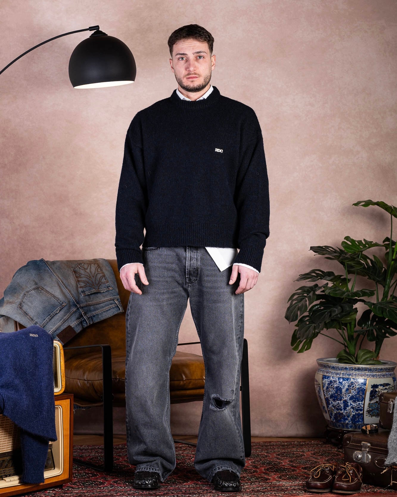 Deep shadow Alpaca Knit