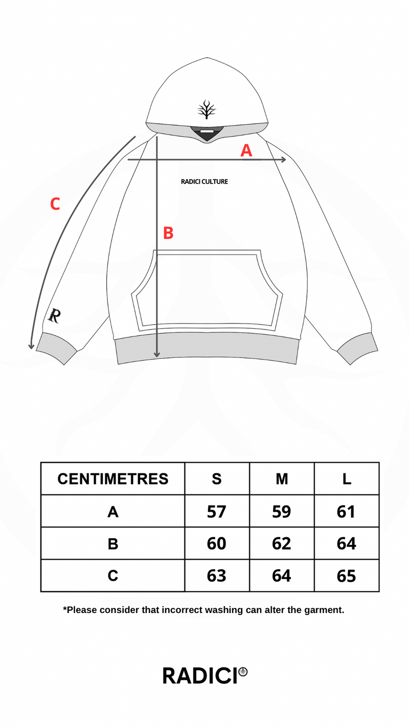 Hoodie Chocolate Brown Size Guide