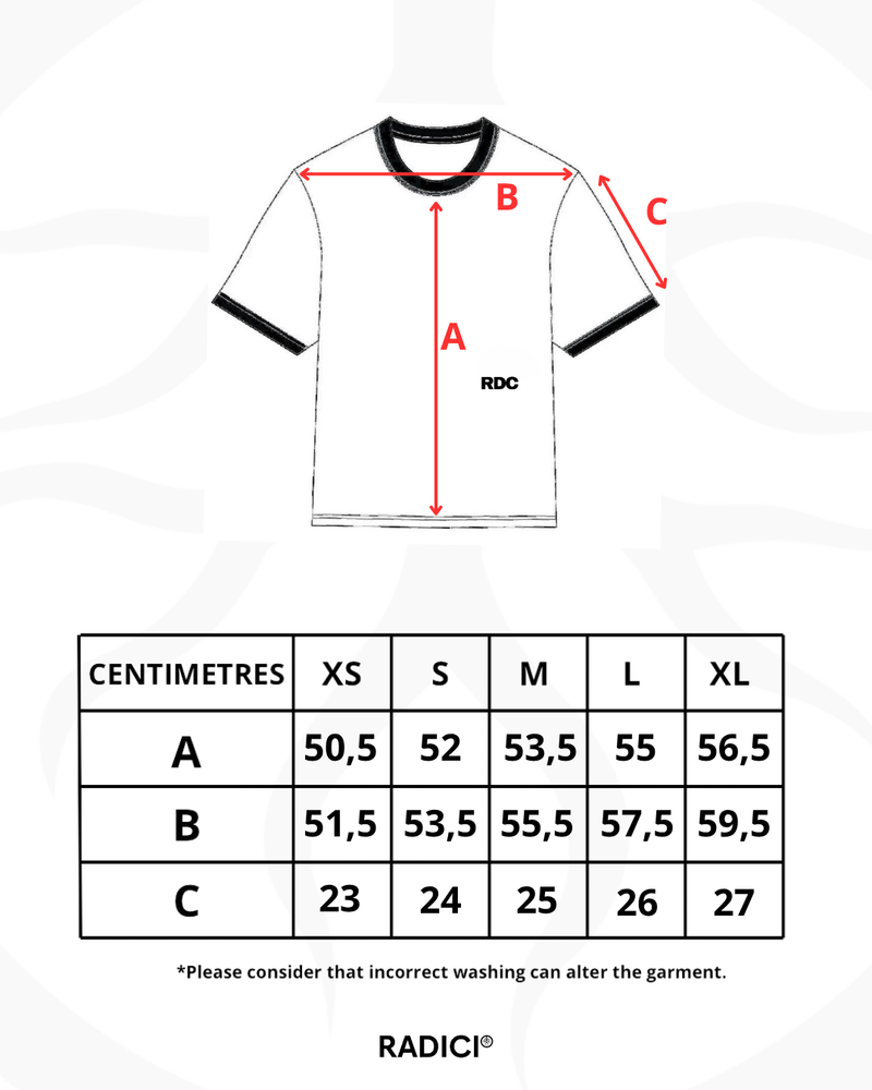 Sand Crop Tee Size Guide